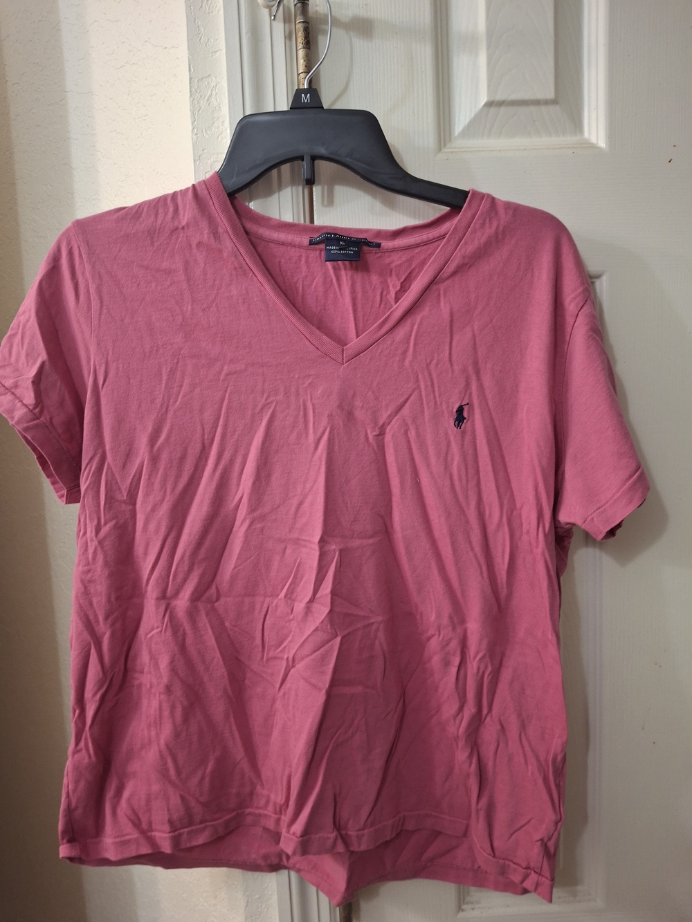 Ralph Lauren Pink V-Neck Polo Tee